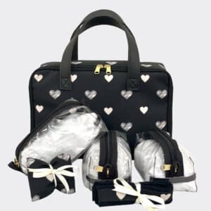 Necessaire Luna Corações Preta