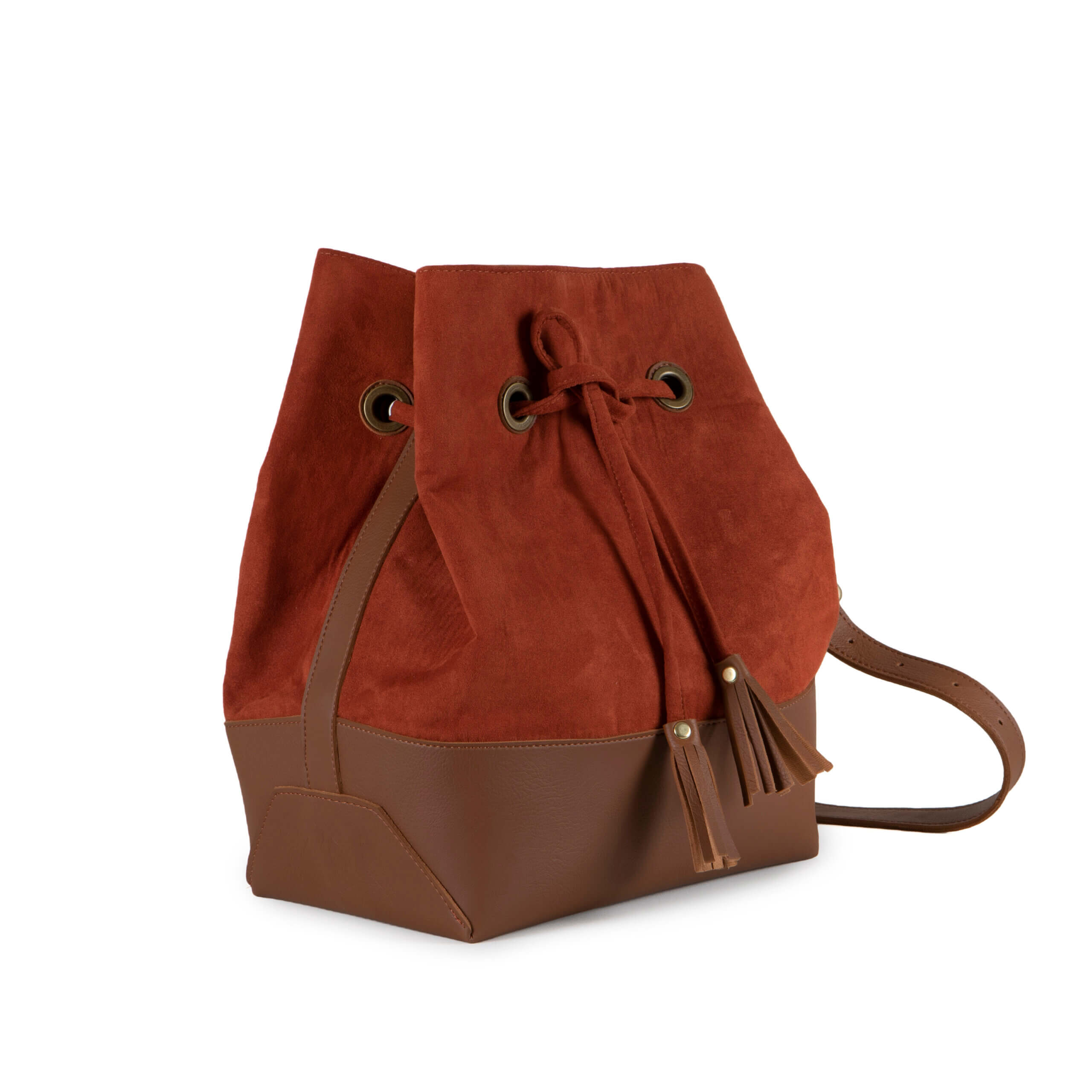 Julia Suede Terracota Lateral